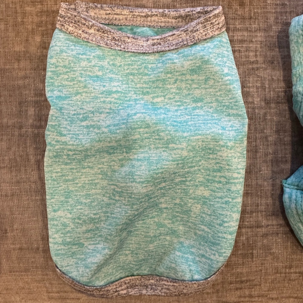 Cozy Heathered Teal Dog Sweater
